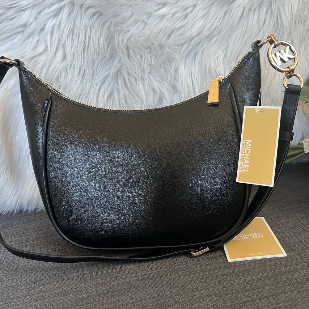 NWT MICHAEL KORS CHERYL MEDIUM MESSENGER HOBO LEATHER BAG - Picture 4 of 7